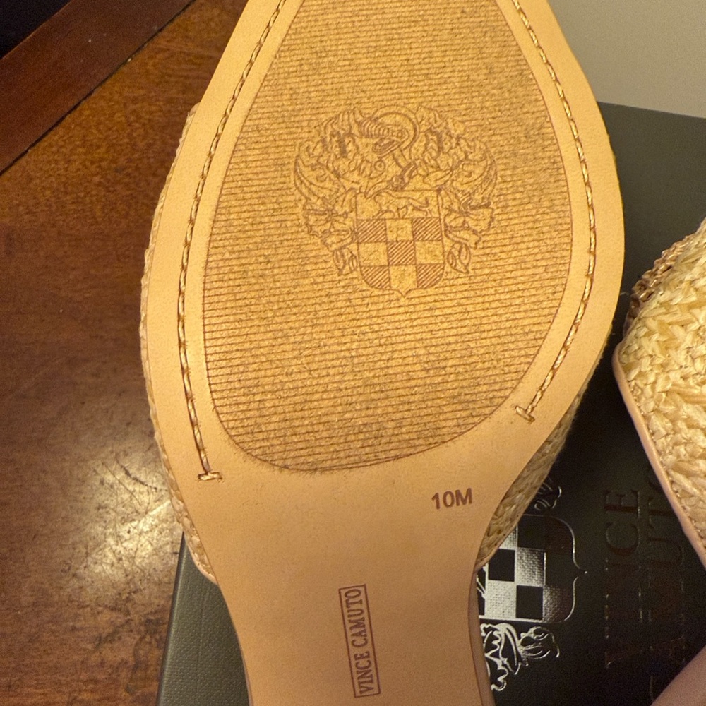 Vince Camuto Beige Woven Mules - Picture 3 of 15